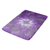 Tapis De Bain Fleur psychédélique violette Abstraite Fractal Art (Angle)