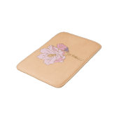 Tapis De Bain Fleur rose (Angle)