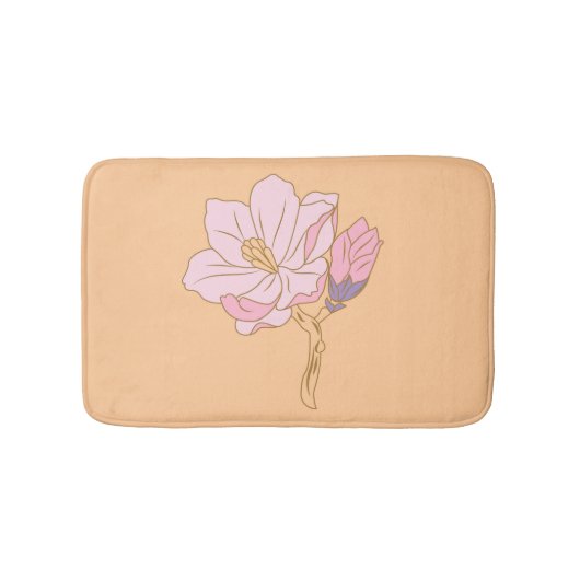 Tapis De Bain Fleur rose (Devant)