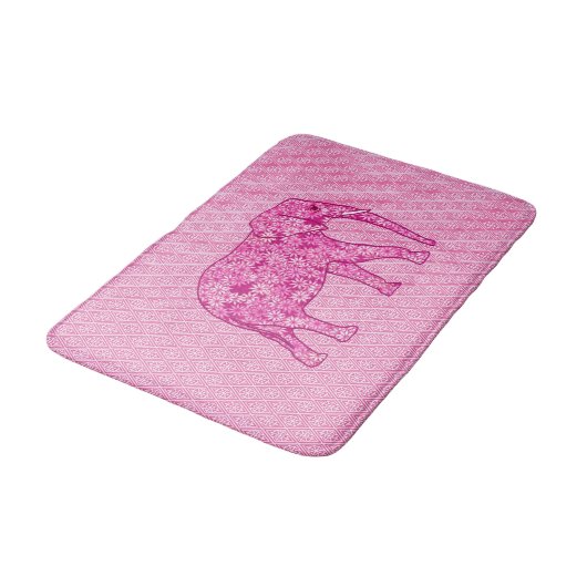 Tapis De Bain Fleur - rose fuchsia (Angle)