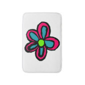 Tapis De Bain Fleur rose mignonne (Devant (Vertical))