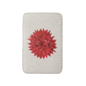 Tapis De Bain Fleur Rouge Foncé Au-Dessus De Baies Beiges (Devant (Vertical))