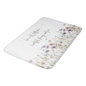 Tapis De Bain Fleur sauvage aquarelle colorée (Angle)