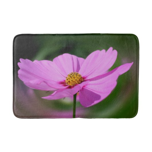 Tapis De Bain Fleur sauvage Cosmos rose unique (Devant)