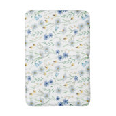 Tapis De Bain Fleur sauvage couleur bleu violet (Devant (Vertical))