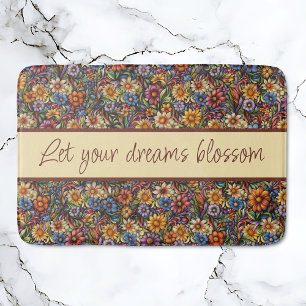 Tapis De Bain Fleur sauvage Whimsy laisse s'épanouir vos rêves