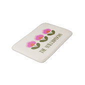 Tapis De Bain Fleur Scandinave Rose Cute Personnalisée (Angle)