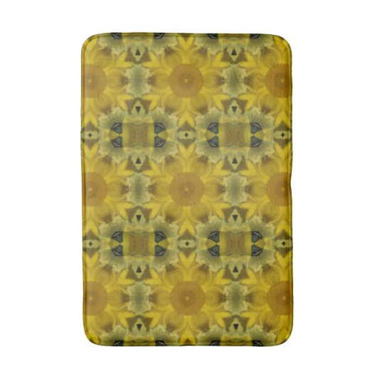 Tapis De Bain Fleur soleil éclate dorée (Devant (Vertical))