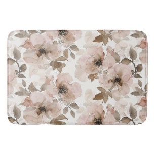 Tapis De Bain Fleur sud-ouest marron rose