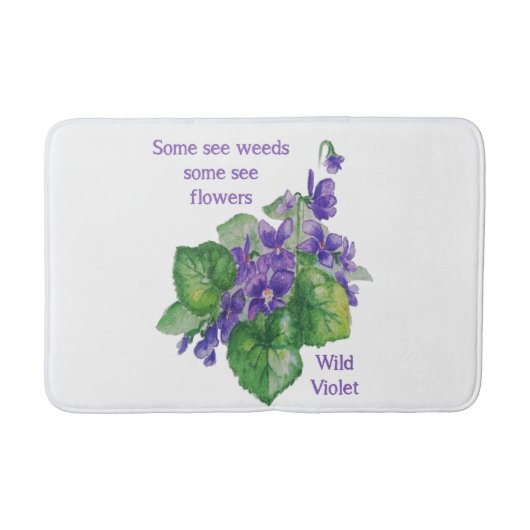 Tapis De Bain Fleur Violet Sauvage Certains Voient Les mauvaises (Devant)