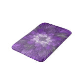 Tapis De Bain Fleur Violette Psychedelique Art Fractal Abstrait (Angle)