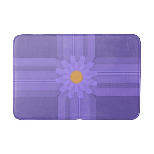 Tapis De Bain Fleur violette simple sur Cross Modern (Devant)