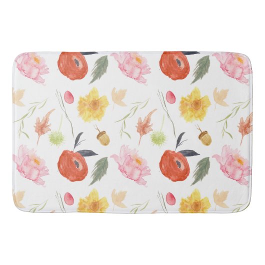 Tapis De Bain Fleurs à l'aquarelle (Devant)