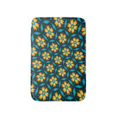 Tapis De Bain Fleurs Abstraites jaunes (Devant (Vertical))