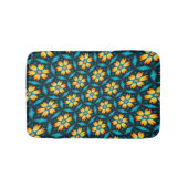 Tapis De Bain Fleurs Abstraites jaunes (Devant)