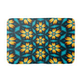 Tapis De Bain Fleurs Abstraites jaunes (Devant)