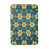 Tapis De Bain Fleurs Abstraites jaunes (Devant (Vertical))