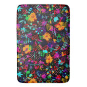 Tapis De Bain Fleurs abstraites noires mignonnes (devant Vertical)