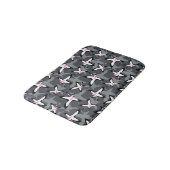 Tapis De Bain Fleurs abstraites roses et modernes (Angle)