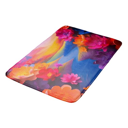 Tapis De Bain Fleurs Ai (Angle)
