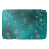 Tapis De Bain Fleurs asiatiques délicates bleu (Devant)