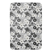 Tapis De Bain Fleurs beige et noire (devant Vertical)