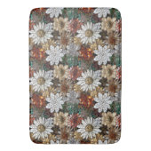 Tapis De Bain Fleurs blanches en or rouge (devant Vertical)