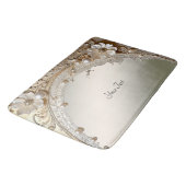 Tapis de bain Fleurs Blanches Modernes Perles (Angle)