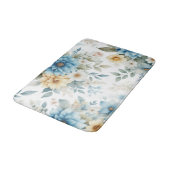 Tapis De Bain Fleurs Bleu Clair (Angle)