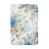 Tapis De Bain Fleurs Bleu Clair (Devant (Vertical))