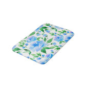 Tapis De Bain Fleurs bleu d'eau (Angle)