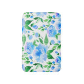 Tapis De Bain Fleurs bleu d'eau (Devant (Vertical))