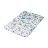 Tapis De Bain Fleurs bleues (Angle)