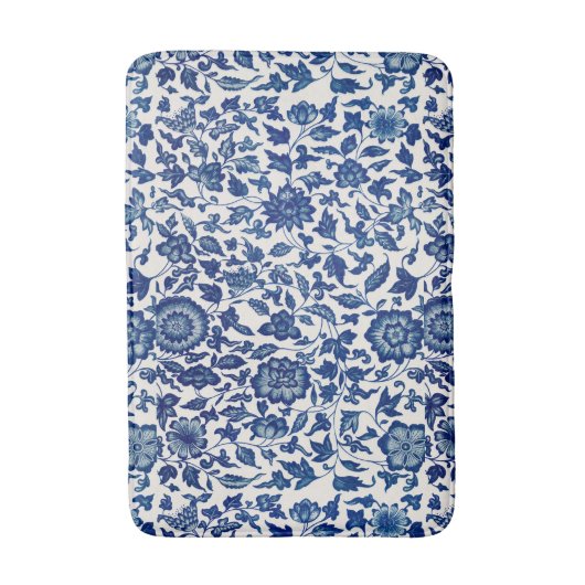 Tapis De Bain Fleurs bleues (Devant (Vertical))