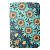 Tapis De Bain Fleurs Bleues (devant Vertical)