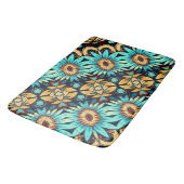 Tapis De Bain Fleurs bleues (Angle)