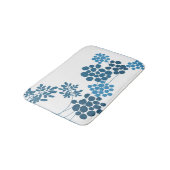 Tapis De Bain Fleurs Bleues Abstraites (Angle)