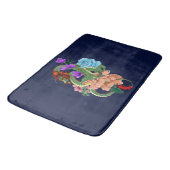 Tapis De Bain Fleurs bleues chinoises de la marine Dragon (Angle)