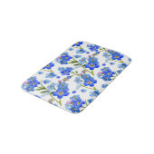 Tapis De Bain Fleurs bleues de myosotis d'aquarelle (Angle)