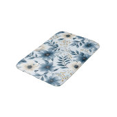 Tapis De Bain Fleurs bleues et beiges (Angle)