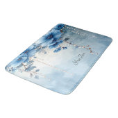 Tapis de bain Fleurs bleues et perles (Angle)