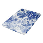 Tapis De Bain Fleurs bleues Indigo (Angle)