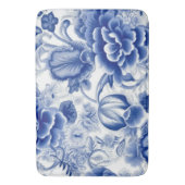 Tapis De Bain Fleurs bleues Indigo (devant Vertical)