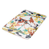 Tapis De Bain Fleurs brisées Abstraites (Angle)