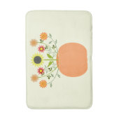 Tapis De Bain Fleurs d'action de grâce en Citrouille (Devant (Vertical))