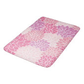 Tapis De Bain Fleurs Dahlia, Motif De Fleurs, Dahlia Rose (Angle)