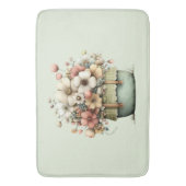 Tapis De Bain Fleurs dans un pot Cozy Shabby Mignon (devant Vertical)