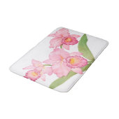 Tapis De Bain Fleurs d'aquarelle rose exotique (Angle)