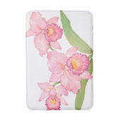 Tapis De Bain Fleurs d'aquarelle rose exotique (Devant (Vertical))