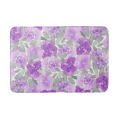 Tapis De Bain Fleurs d'aquarelle violet lavande (Devant)